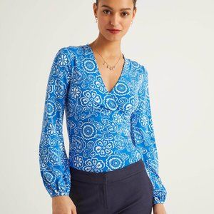 Boden Elodie Jersey Wrap Shirt